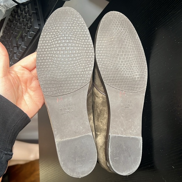 Stuart Weitzman Suede Lace Up Ankle Boots Hidden Wedge Size 7.5 - Picture 13 of 14